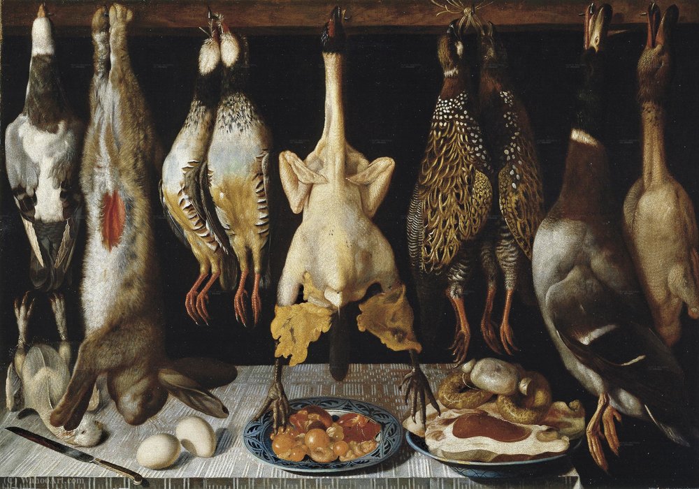 Wikioo.org - The Encyclopedia of Fine Arts - Painting, Artwork by Tomàs Yepes - Still life of birds and hare