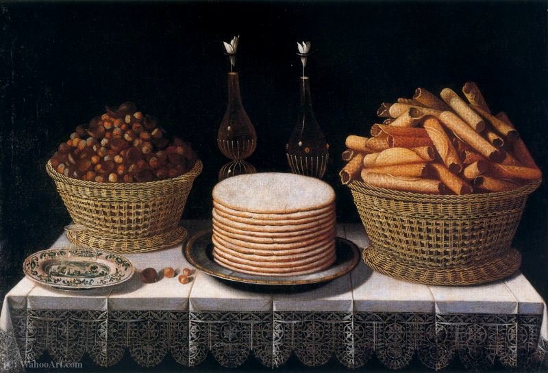 Wikioo.org - The Encyclopedia of Fine Arts - Painting, Artwork by Tomàs Yepes - Still life with candy and nuts