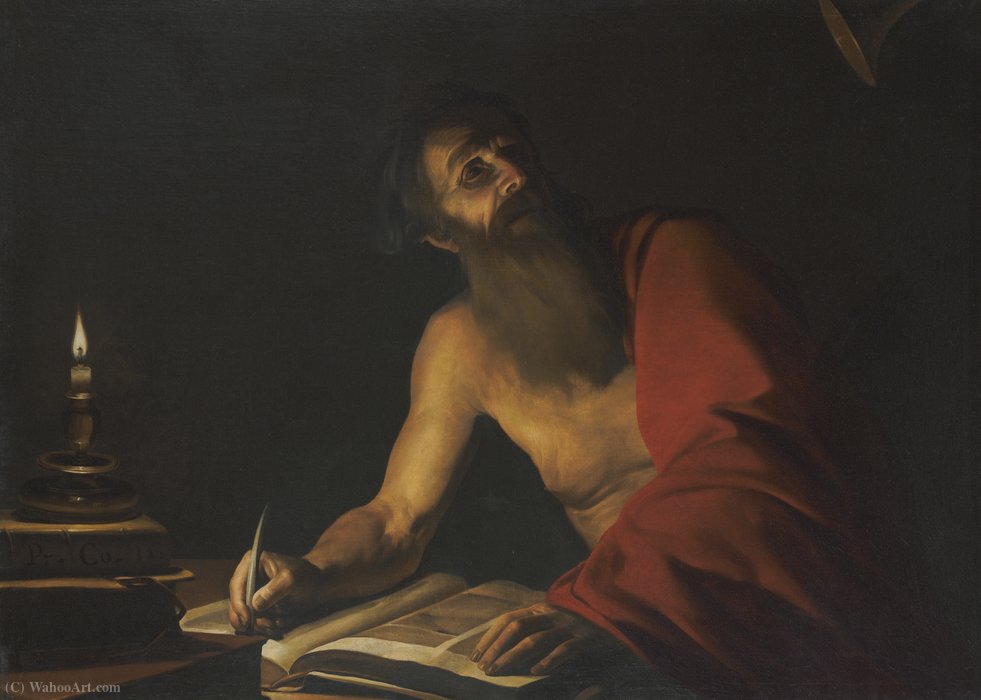 Wikioo.org - The Encyclopedia of Fine Arts - Painting, Artwork by Trophîme Bigot - Saint jerome reading