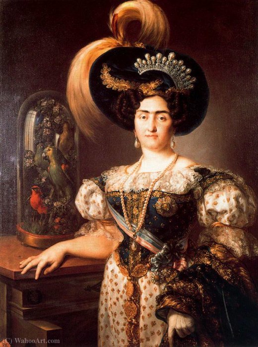 Wikioo.org - The Encyclopedia of Fine Arts - Painting, Artwork by Vicente López Y Portaña - Portrait of Infanta Maria Francisca of Portugal