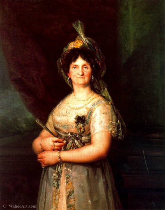WikiOO.org - Encyclopedia of Fine Arts - Maleri, Artwork Vicente López Y Portaña - Portrait of Maria Luisa of Parma