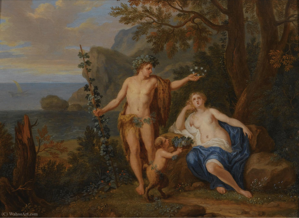 Wikioo.org - The Encyclopedia of Fine Arts - Painting, Artwork by Victor Honoré Janssens - Bacchus and ariadne
