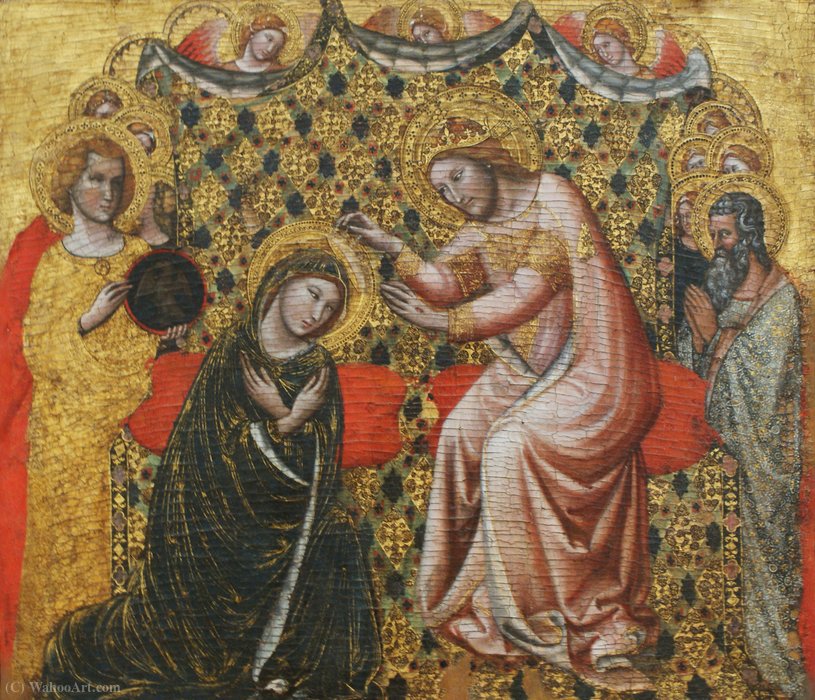 Wikioo.org - The Encyclopedia of Fine Arts - Painting, Artwork by Vitale Da Bologna - Coronation of the Virgin