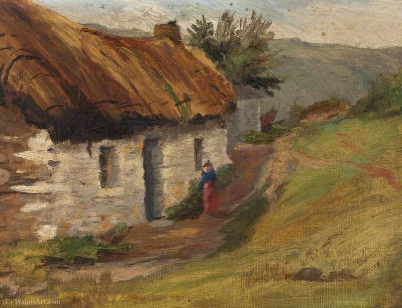 WikiOO.org - Enciclopedia of Fine Arts - Pictura, lucrări de artă Waller Hugh Paton - Cottage in Upper Carnoch, Glencoe