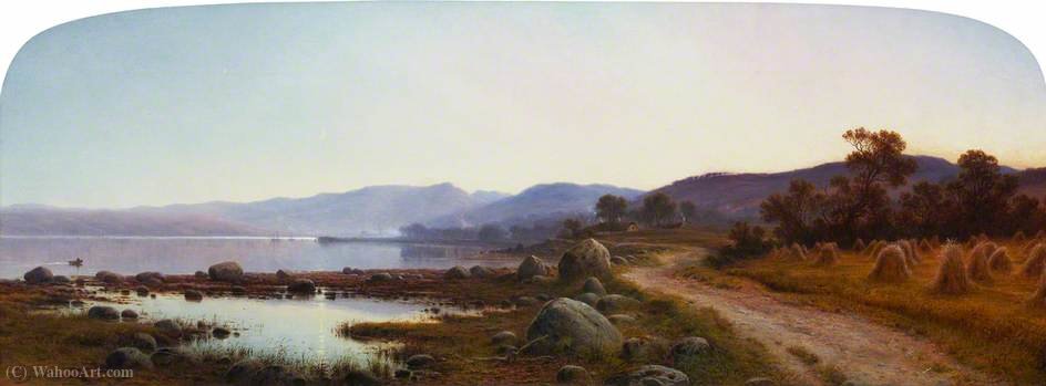 Wikioo.org – La Enciclopedia de las Bellas Artes - Pintura, Obras de arte de Waller Hugh Paton - Lamlash Bay, Isla de Arran