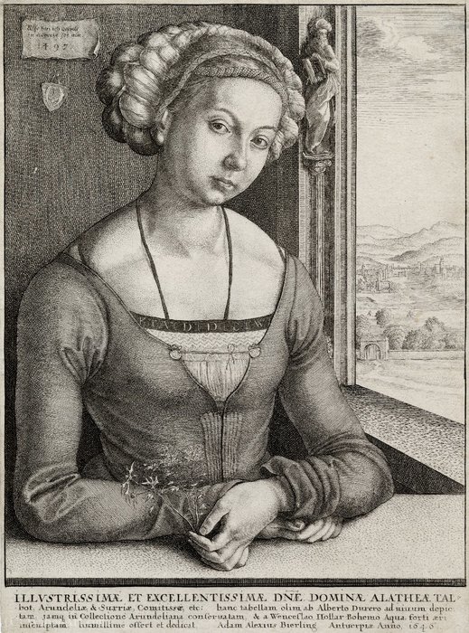 WikiOO.org - 백과 사전 - 회화, 삽화 Wenceslaus Hollar - Woman with coiled hair