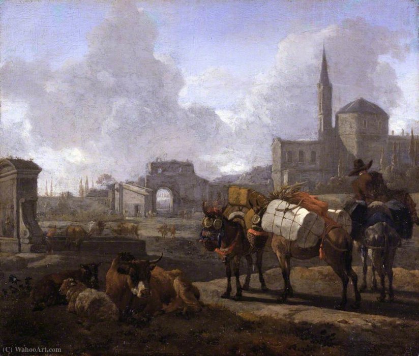 WikiOO.org - Encyclopedia of Fine Arts - Maalaus, taideteos Willem Romeijn - Classical landscape