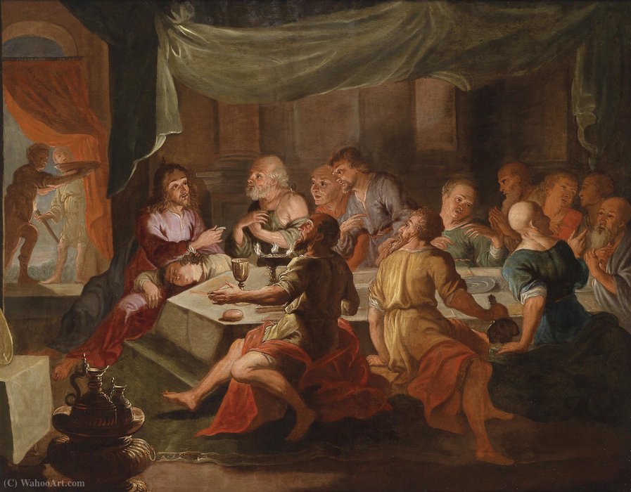 WikiOO.org - אנציקלופדיה לאמנויות יפות - ציור, יצירות אמנות Willem Van Herp - Last supper