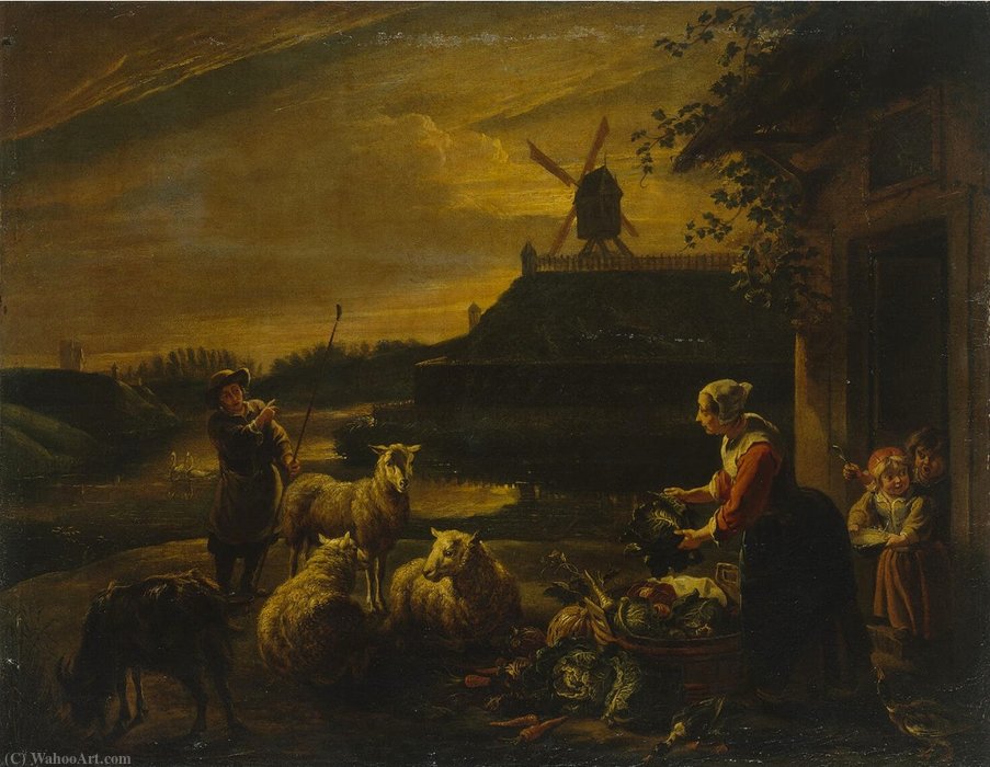 Wikioo.org - The Encyclopedia of Fine Arts - Painting, Artwork by Willem Van Herp - Peasant yard