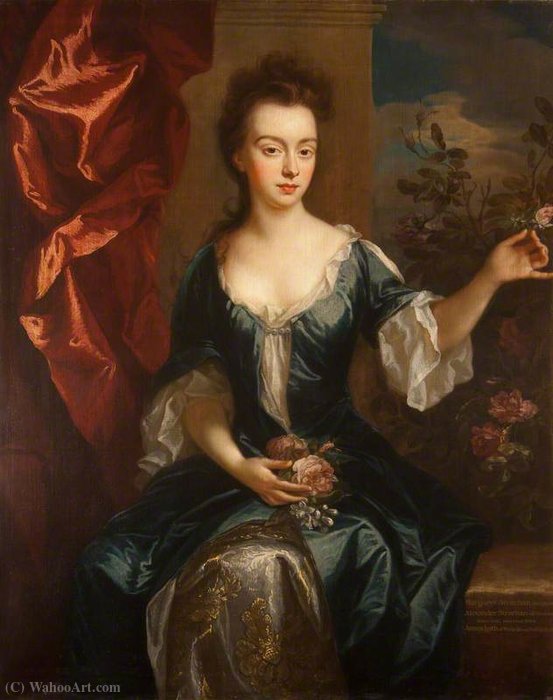 Wikioo.org - The Encyclopedia of Fine Arts - Painting, Artwork by Willem Wissing - Mrs James Leith, née Margaret Strachan, Wife of James Leith of Leith Hall