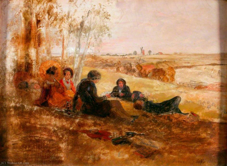 Wikioo.org - The Encyclopedia of Fine Arts - Painting, Artwork by William Bell Scott - A Picnic at Hanwell
