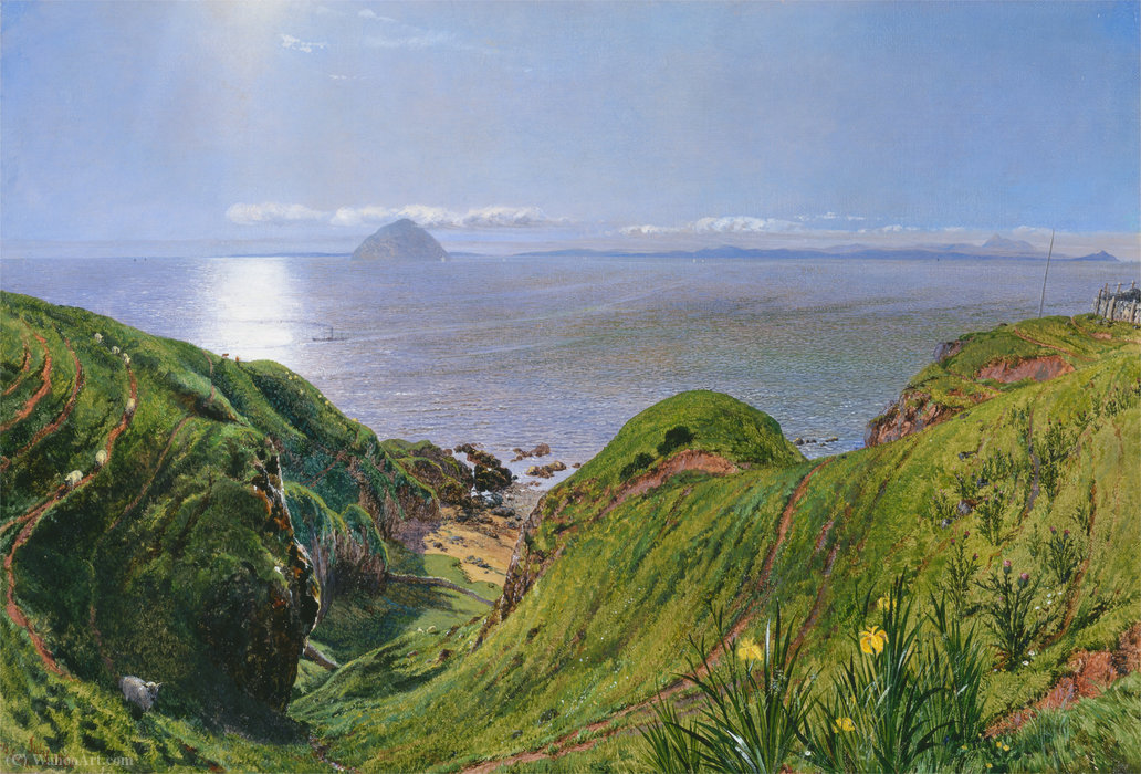 Wikioo.org - The Encyclopedia of Fine Arts - Painting, Artwork by William Bell Scott - Ailsa craig