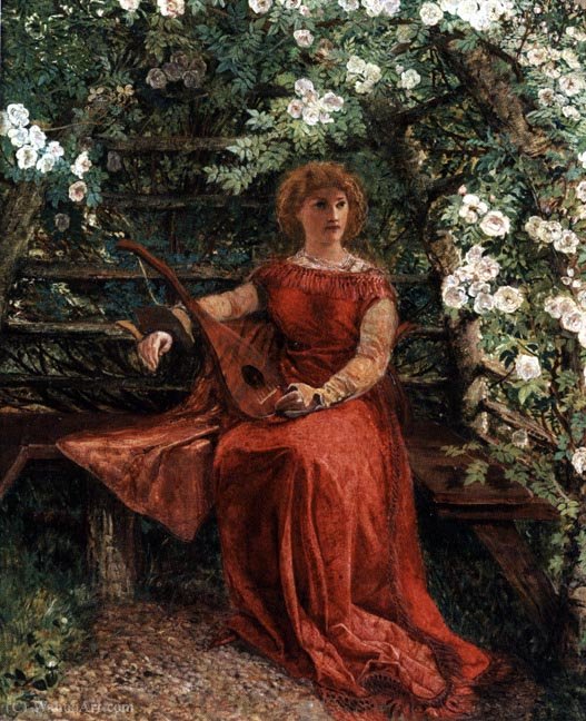 Wikioo.org - The Encyclopedia of Fine Arts - Painting, Artwork by William Bell Scott - Fair Rosamund in her Bower