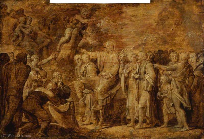 Wikioo.org - Encyklopedia Sztuk Pięknych - Malarstwo, Grafika William Dyce - Christ's Entry into Jerusalem