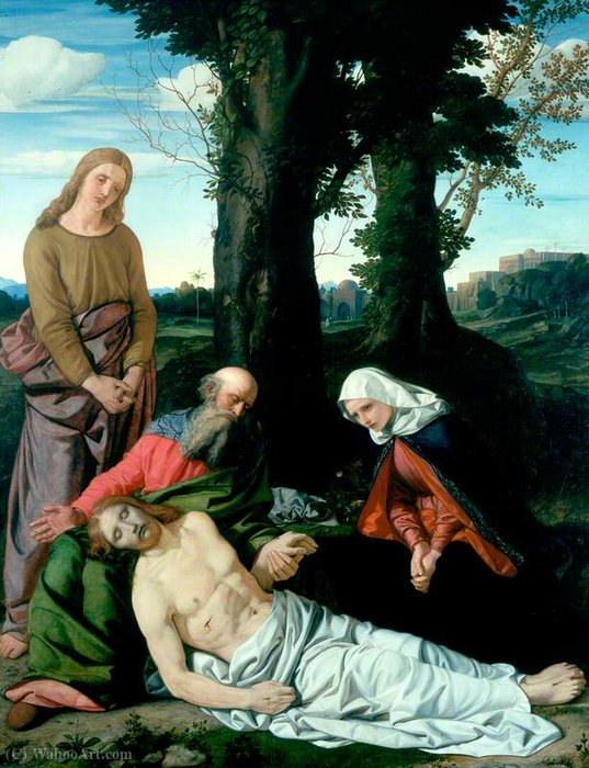 Wikioo.org - The Encyclopedia of Fine Arts - Painting, Artwork by William Dyce - Lamentation over the Dead Christ