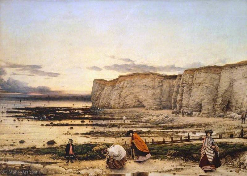 Wikioo.org - The Encyclopedia of Fine Arts - Painting, Artwork by William Dyce - Pegwell Bay, Kent - a Recollection of October 5th (1858)