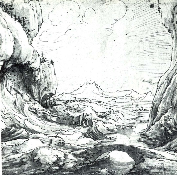WikiOO.org - Enciklopedija dailės - Tapyba, meno kuriniai Wolf Huber - Fracstein zeichnung