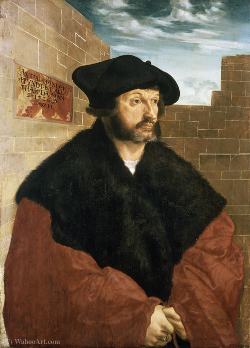 Wikioo.org - The Encyclopedia of Fine Arts - Painting, Artwork by Wolf Huber - Portrait of Anton Hundertpfundt