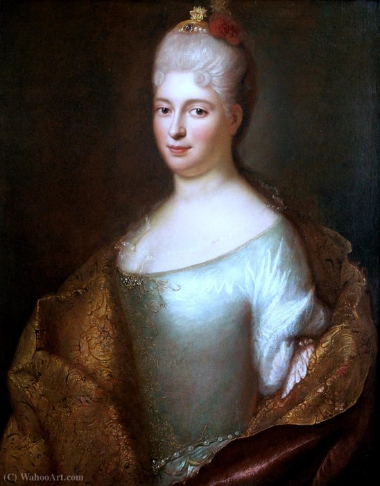 WikiOO.org - Enciklopedija dailės - Tapyba, meno kuriniai Ádám Mányoki - Portrait of Elżbieta Sieniawska.