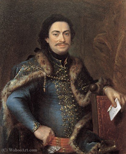 WikiOO.org - Enciclopédia das Belas Artes - Pintura, Arte por Ádám Mányoki - Portrait of János Podmaniczky