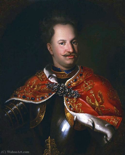 Wikioo.org - The Encyclopedia of Fine Arts - Painting, Artwork by Ádám Mányoki - Portrait of King Stanislaus Leszczyński.