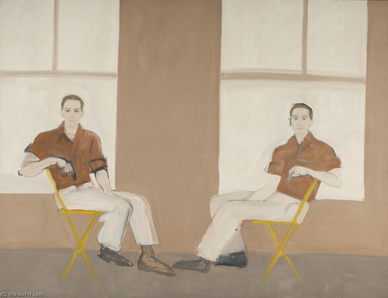 WikiOO.org - Enciklopedija dailės - Tapyba, meno kuriniai Alex Katz - Double portrait of Robert Rauschenberg