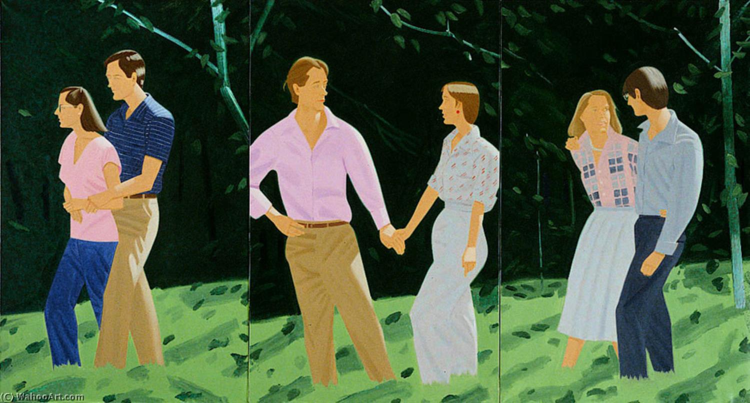 Wikioo.org - The Encyclopedia of Fine Arts - Painting, Artwork by Alex Katz - Summer triptych