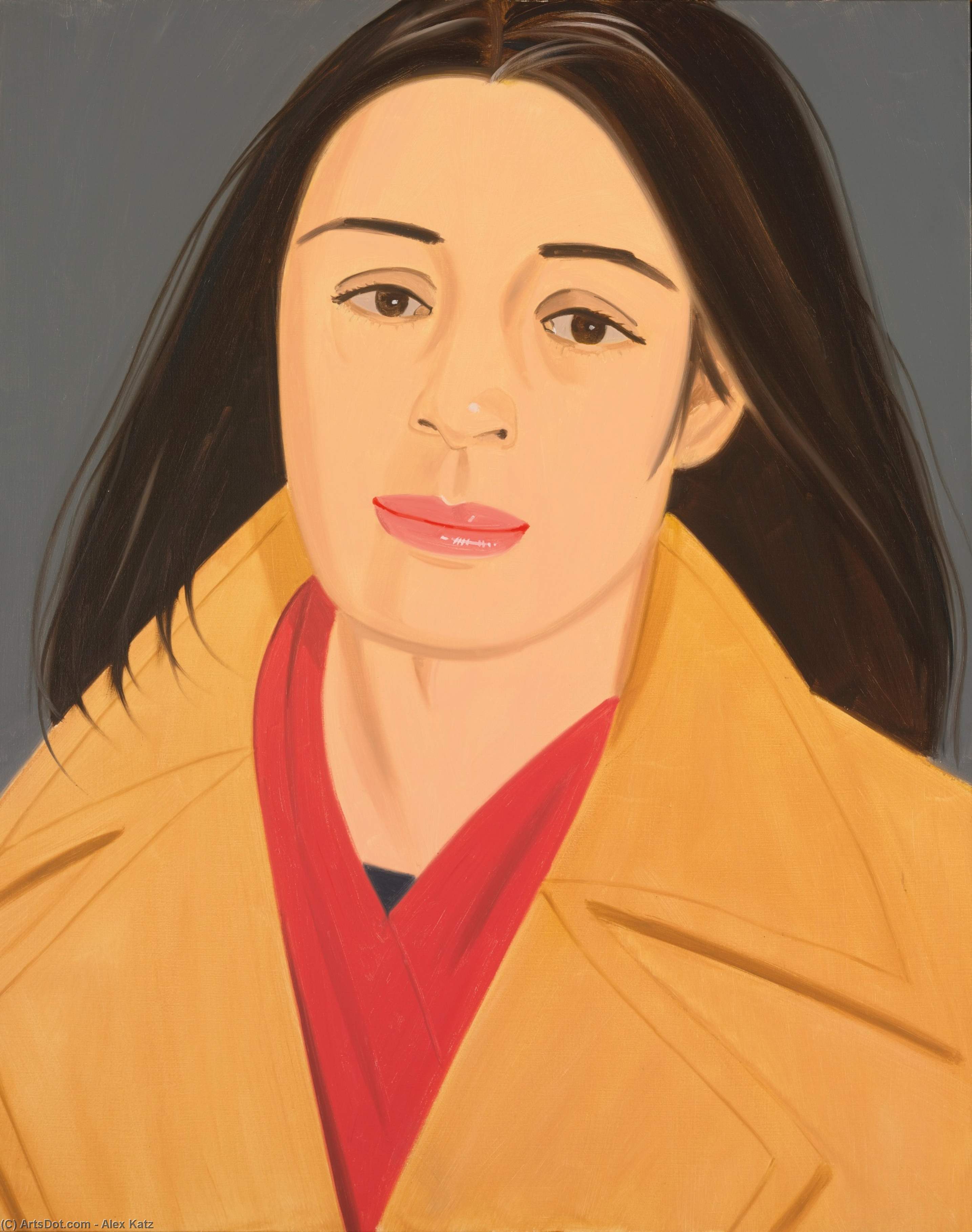 Wikioo.org - The Encyclopedia of Fine Arts - Painting, Artwork by Alex Katz - The red scarf
