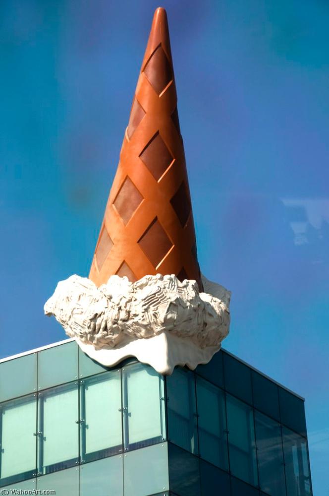 Wikioo.org - The Encyclopedia of Fine Arts - Painting, Artwork by Claes Oldenburg - Dropped Cone (collaboration with van Bruggen) (2)