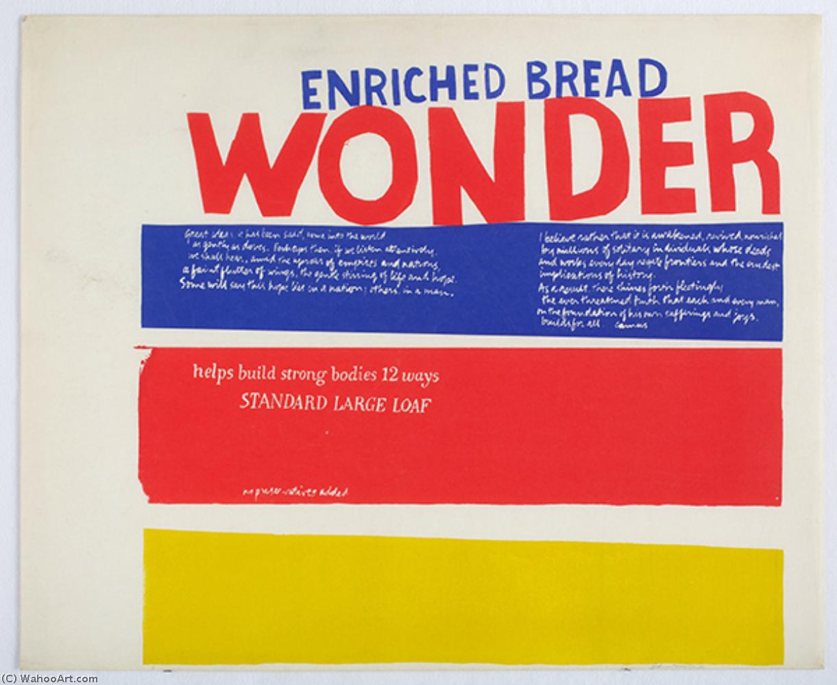 Wikioo.org - The Encyclopedia of Fine Arts - Painting, Artwork by Corita Kent - Enriched bread