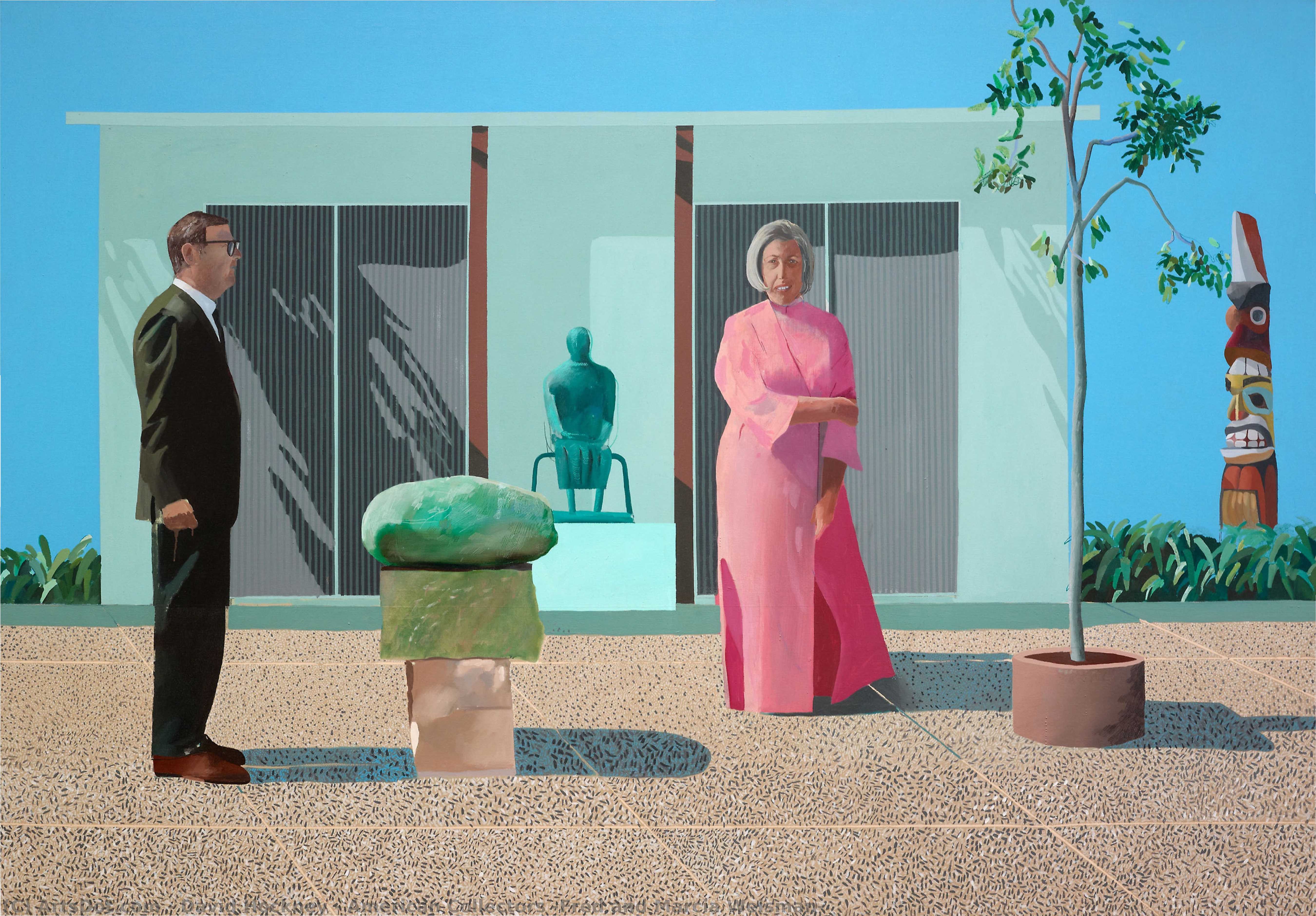 Wikioo.org - The Encyclopedia of Fine Arts - Painting, Artwork by David Hockney - American Collectors (Fred and Marcia Weisman)