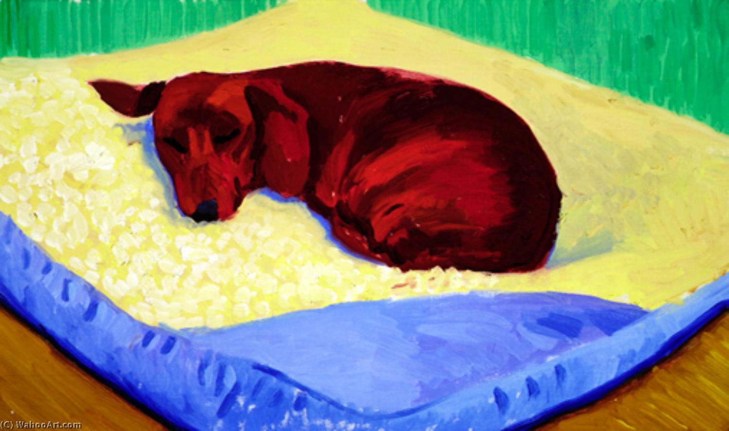 WikiOO.org - Enciclopédia das Belas Artes - Pintura, Arte por David Hockney - Dog days