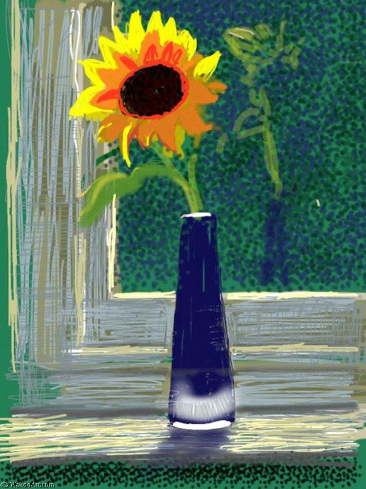 Wikioo.org - The Encyclopedia of Fine Arts - Painting, Artwork by David Hockney - Fresh flowers