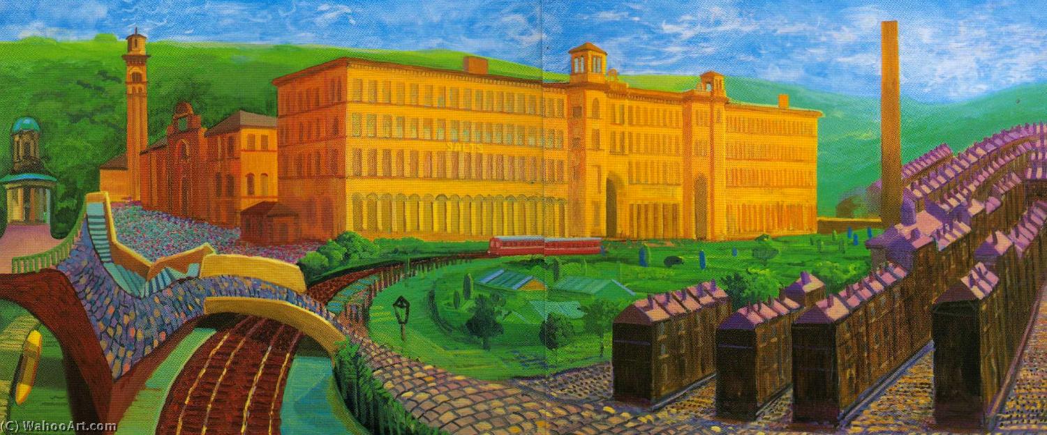 Wikioo.org - The Encyclopedia of Fine Arts - Painting, Artwork by David Hockney - Salts mill, saltaire, yorks