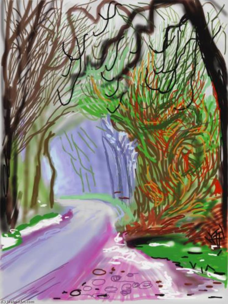 Wikioo.org – L'Enciclopedia delle Belle Arti - Pittura, Opere di David Hockney - l'arrivo della primavera a woldgate ( 2 )
