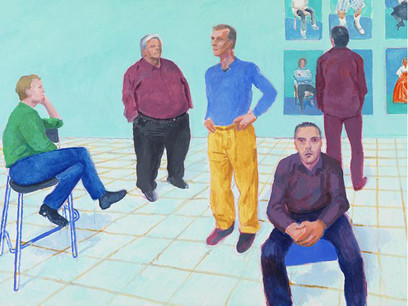 Wikioo.org - The Encyclopedia of Fine Arts - Painting, Artwork by David Hockney - The group
