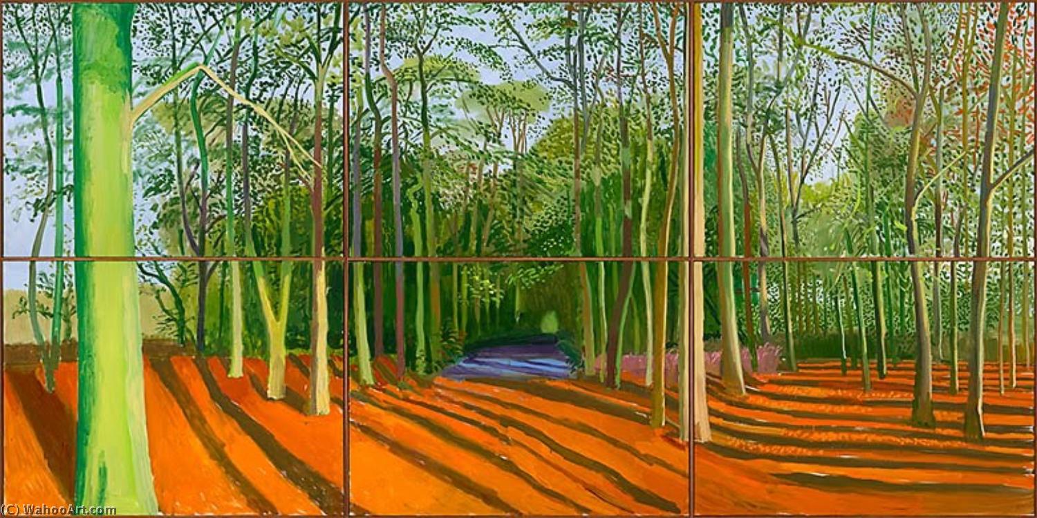 Wikioo.org - The Encyclopedia of Fine Arts - Painting, Artwork by David Hockney - Woods and november
