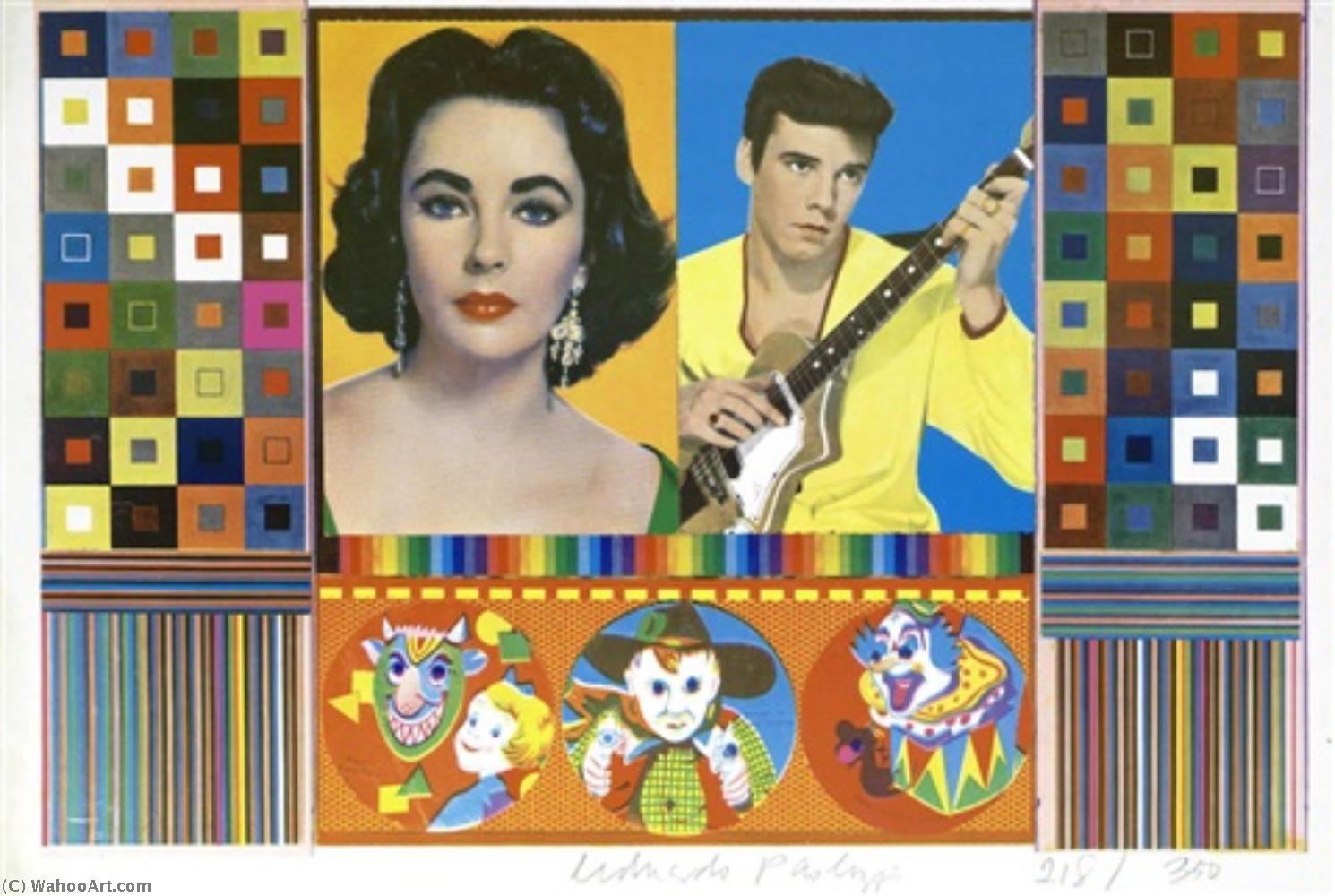 Wikioo.org - The Encyclopedia of Fine Arts - Painting, Artwork by Eduardo Paolozzi - An Empire of Silly Statistics . . . A Fake War for Public Relations