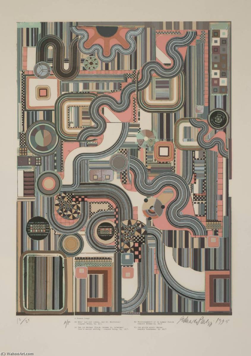 Wikioo.org - The Encyclopedia of Fine Arts - Painting, Artwork by Eduardo Paolozzi - Four german songs