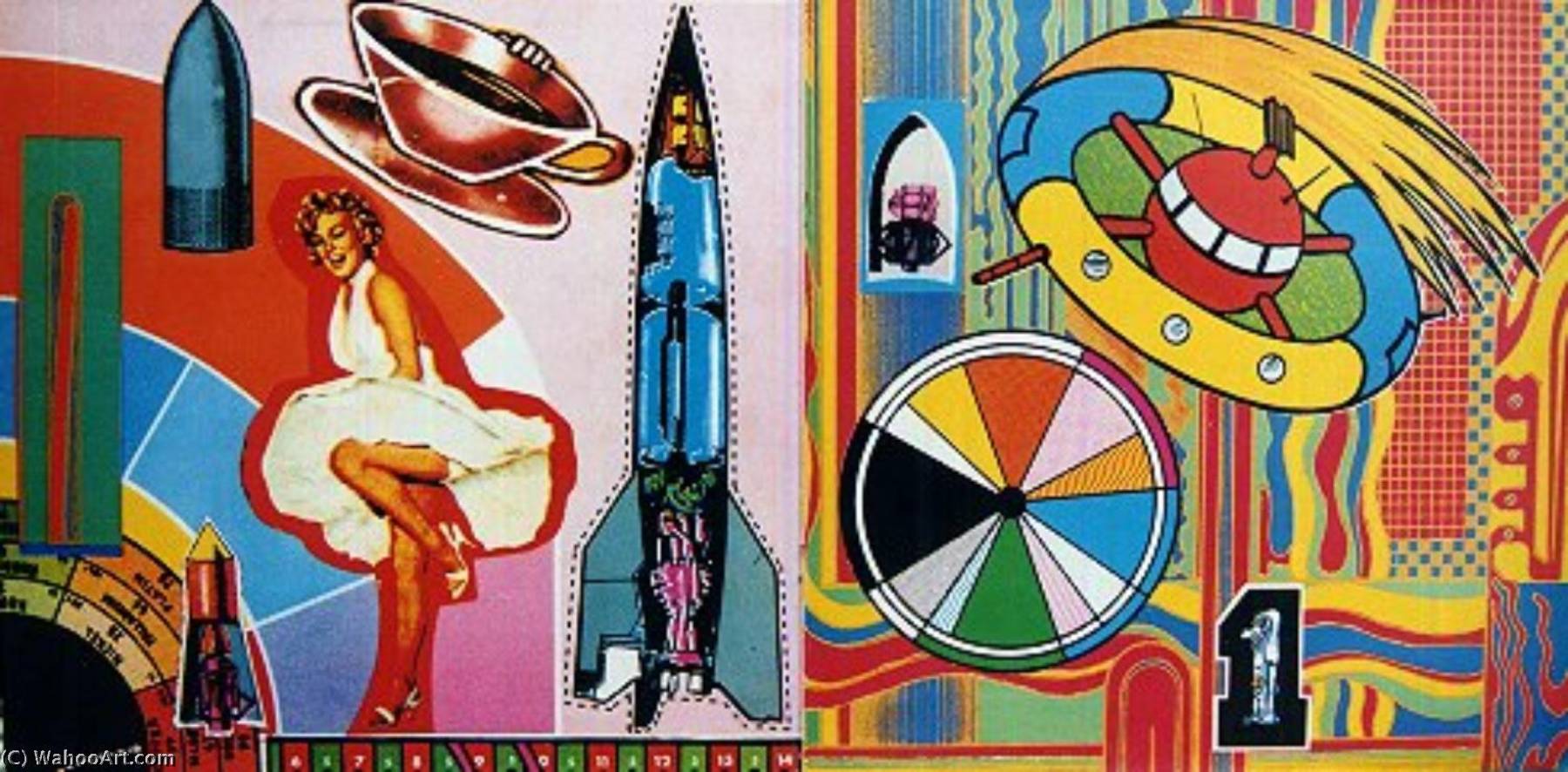 Wikioo.org - Die Enzyklopädie bildender Kunst - Malerei, Kunstwerk von Eduardo Paolozzi - Innerhalb gatefold