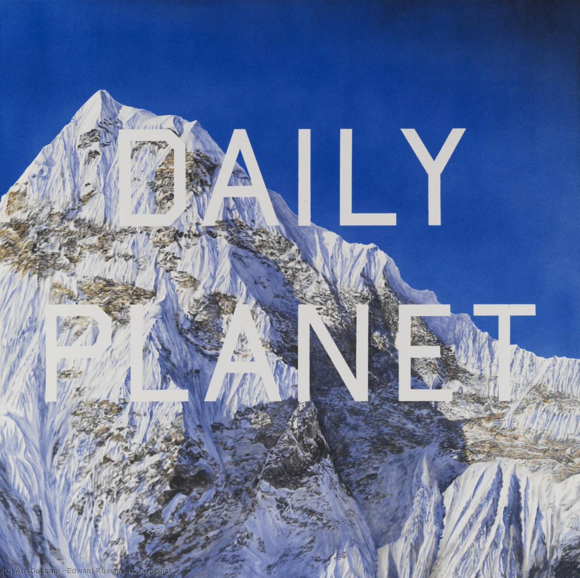 Wikioo.org - The Encyclopedia of Fine Arts - Painting, Artwork by Edward Ruscha - Daily planet