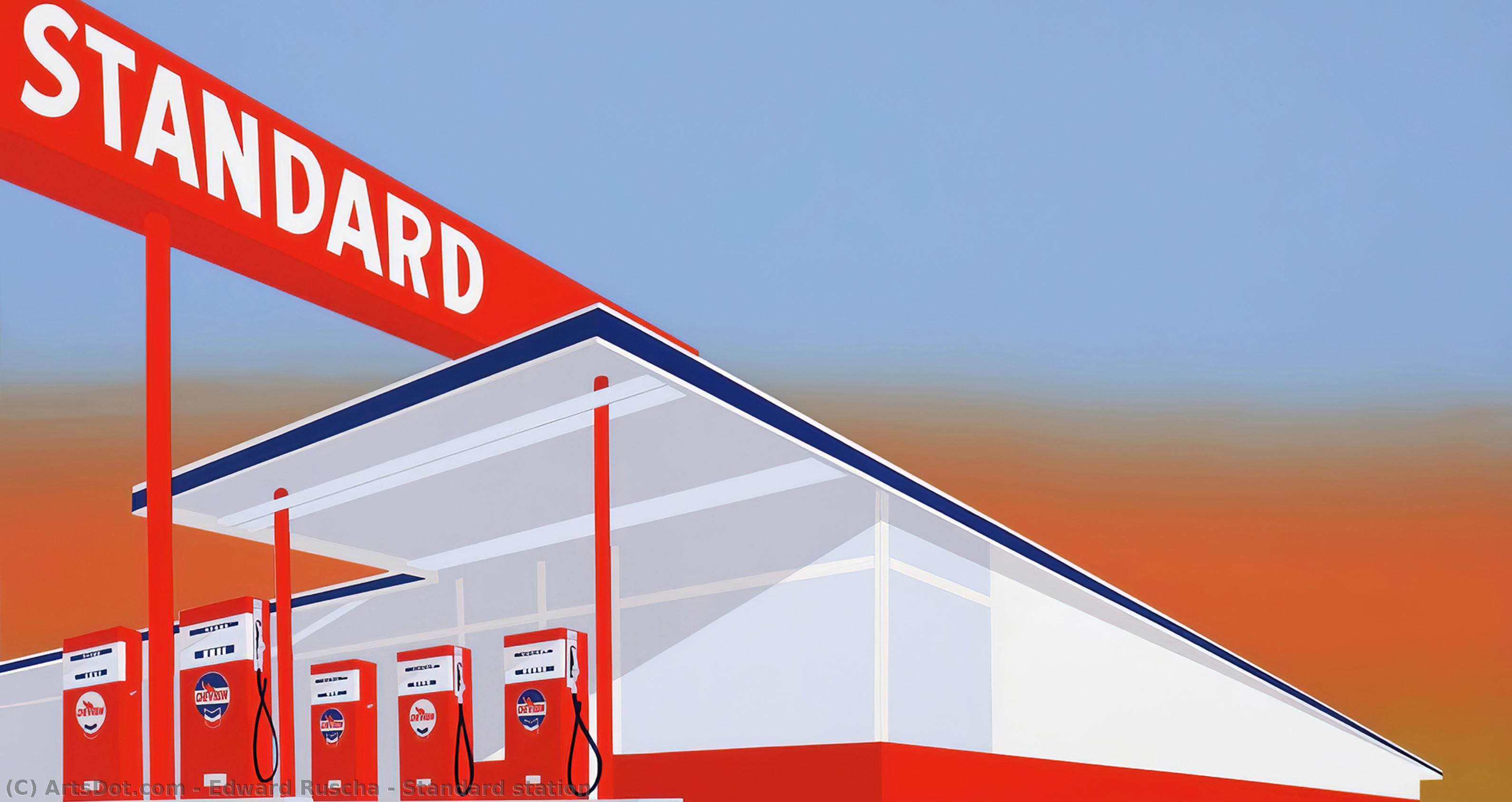Wikioo.org - The Encyclopedia of Fine Arts - Painting, Artwork by Edward Ruscha - Standard station