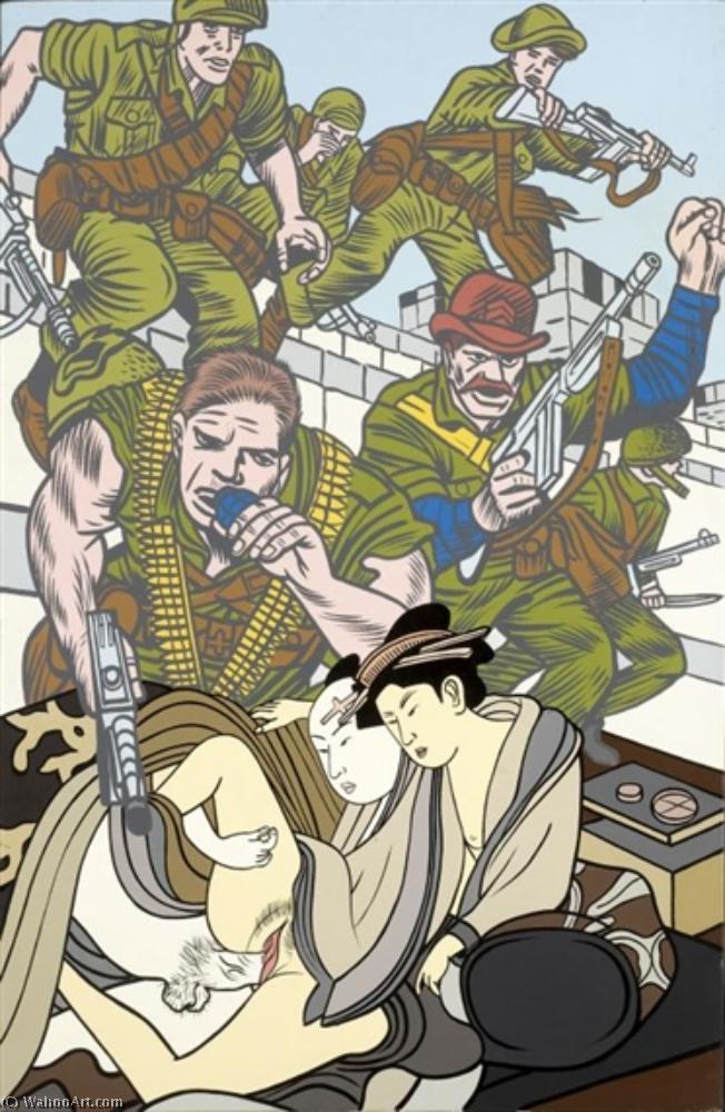 Wikioo.org – L'Enciclopedia delle Belle Arti - Pittura, Opere di Erro (Guomundur Guomundsson) - La battaglia di saporro