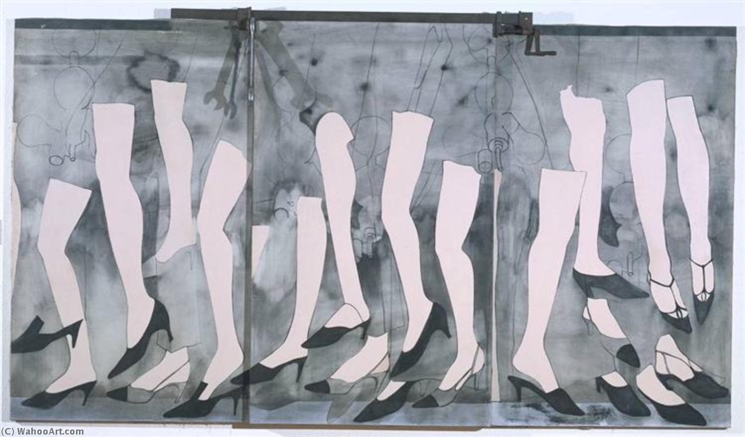WikiOO.org - Encyclopedia of Fine Arts - Målning, konstverk Jim Dine - Walking dream with a four foot clamp