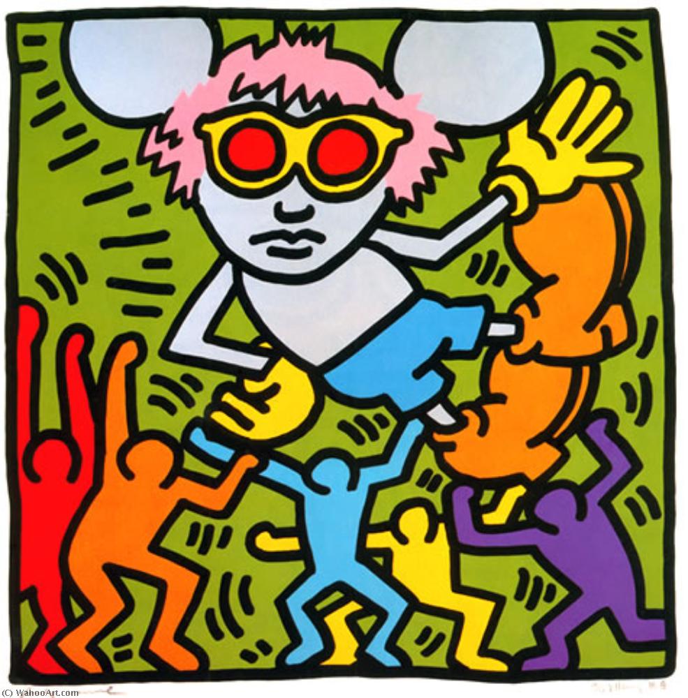 Wikioo.org – L'Encyclopédie des Beaux Arts - Peinture, Oeuvre de Keith Haring - Andy souris ( 2 )