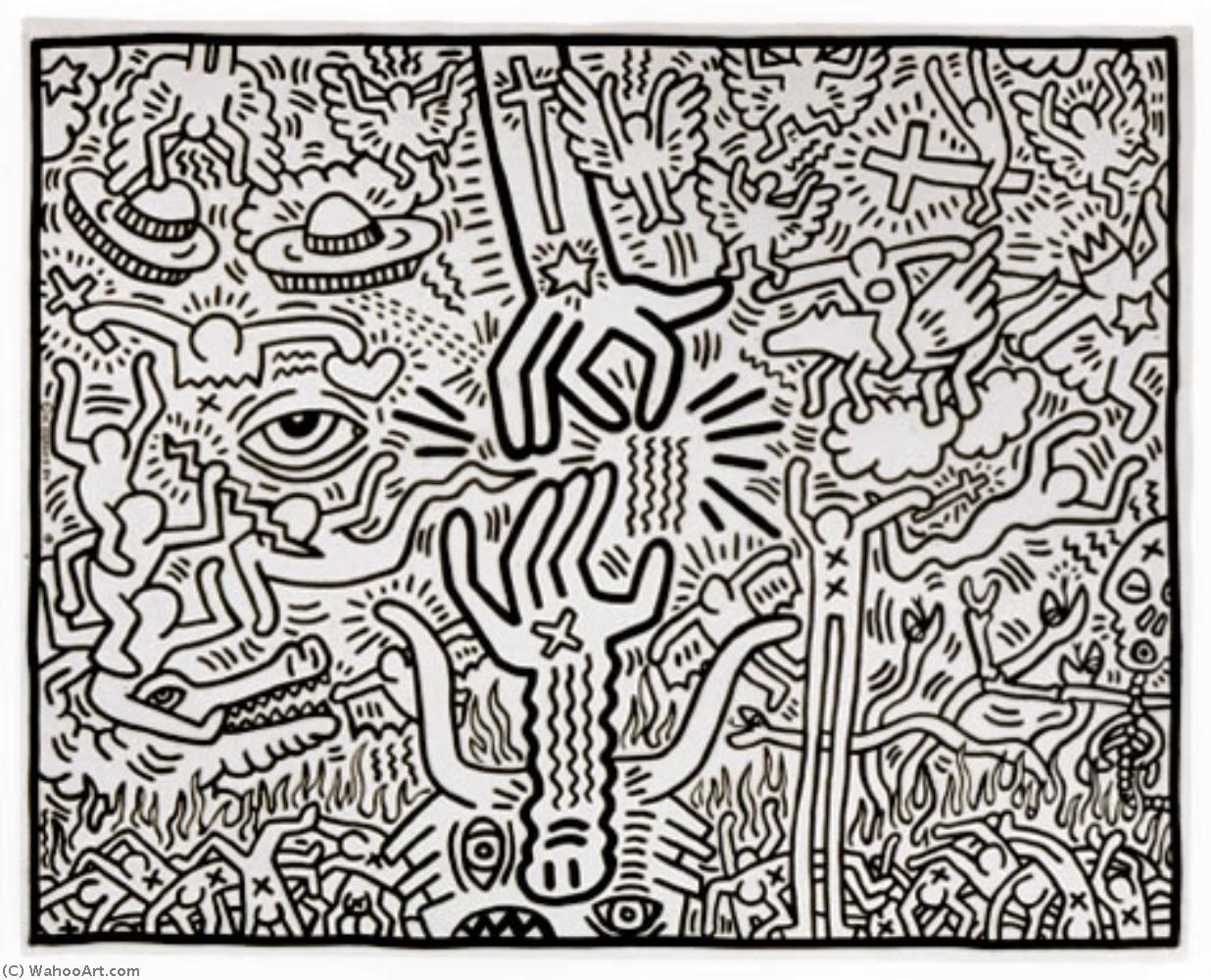 Wikioo.org - The Encyclopedia of Fine Arts - Painting, Artwork by Keith Haring - The marriage of heaven and hell