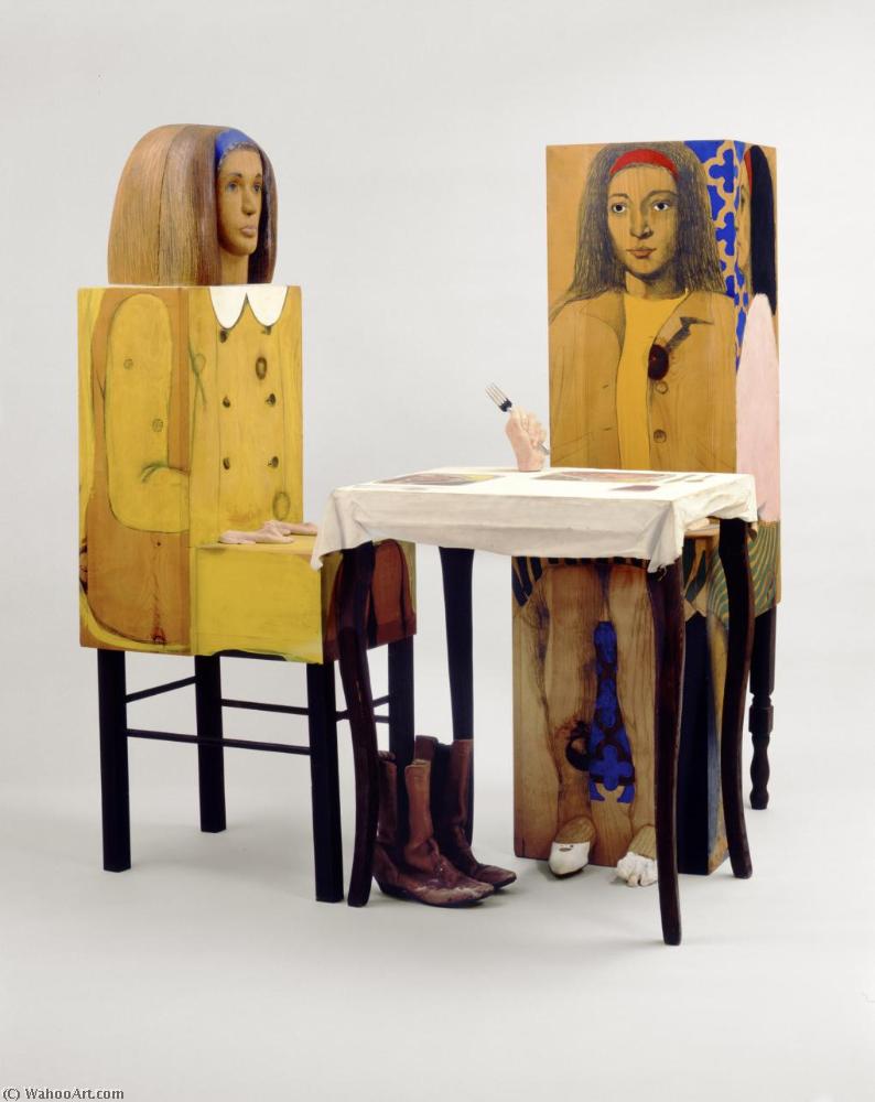 WikiOO.org - Encyclopedia of Fine Arts - Maleri, Artwork Marisol Escobar - Dinner date