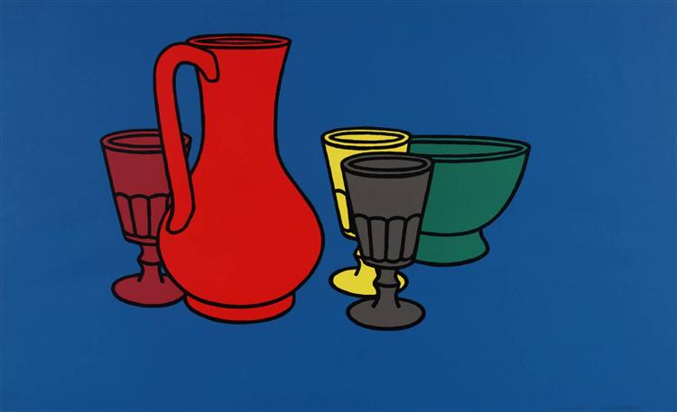 Wikioo.org - The Encyclopedia of Fine Arts - Painting, Artwork by Patrick Caulfield - Coloured still life