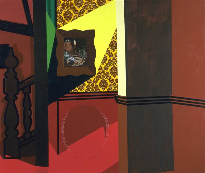 Wikioo.org - The Encyclopedia of Fine Arts - Painting, Artwork by Patrick Caulfield - Interior with a picture