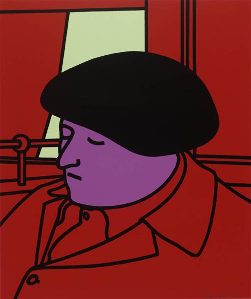 Wikioo.org - The Encyclopedia of Fine Arts - Painting, Artwork by Patrick Caulfield - Portrait of a frenchman